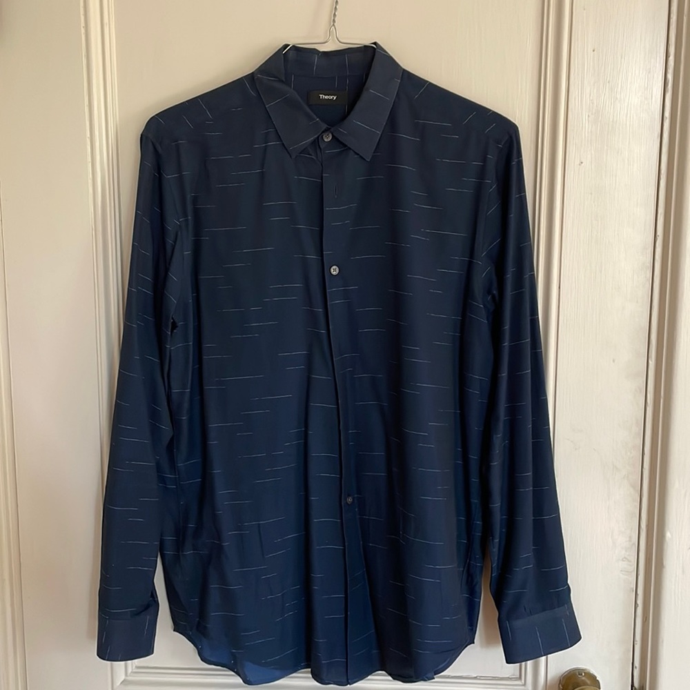 Lightweight Theory dress shirt. Medium slim fit.